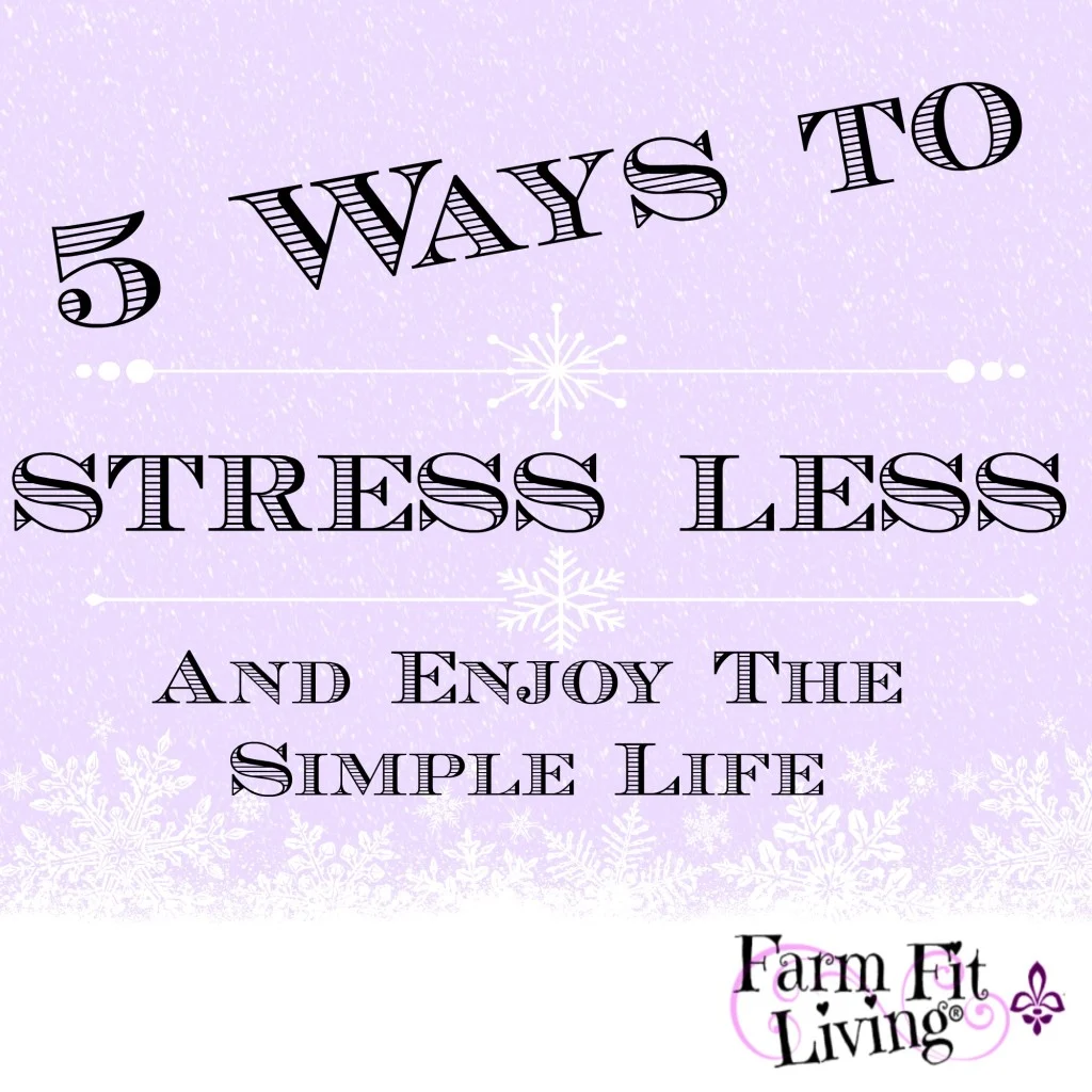 5 ways to stress less and enjoy the simple life