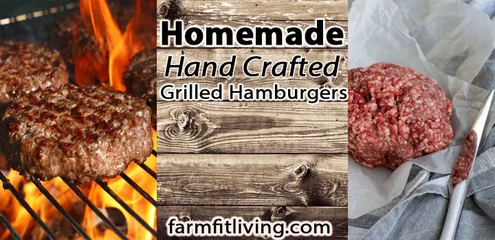 Homemade Handcrafted Grilled Hamburgers