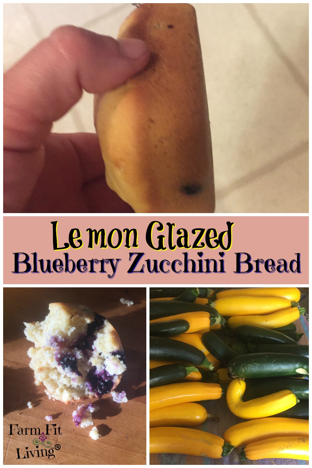 lemon glazed blueberry zucchini bread