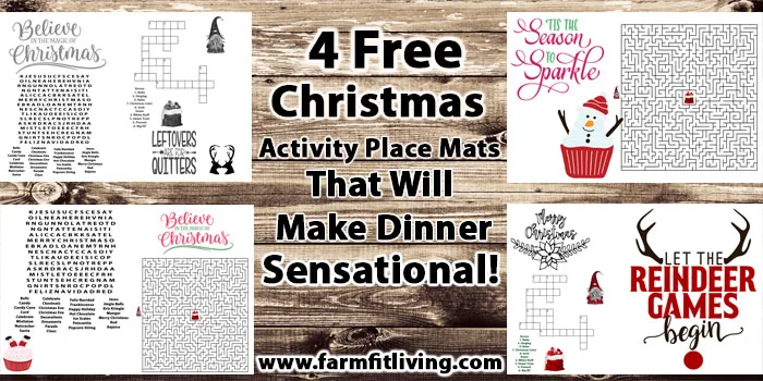 free Christmas Activity place mats